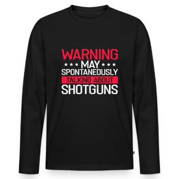Funny Duck Hunting Design Hunters Hunting Ducks Design - Men's Premium Organic Long Sleeve Shirt - black - Front - Nico (187cm)