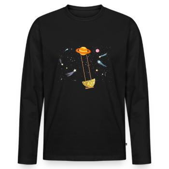 Limonade Limonade Limonade Limonade Stand Design - T-shirt manches longues Premium bio Homme - noir - Devant - Nico (187cm)