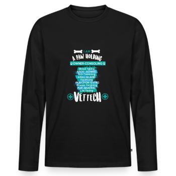 Veterinarian Veterinarian Veterinary Veterinary Animals Hu - Men's Premium Organic Long Sleeve Shirt - black - Front - Nico (187cm)