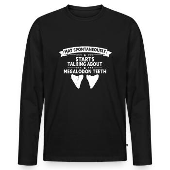 Fossil Archaeology Design Fossils Fossil Hunters - Men's Premium Organic Long Sleeve Shirt - black - Front - Nico (187cm)