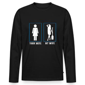 Drachenboot Trainer und Drachenboot - Männer Premium Bio Langarmshirt - Schwarz - Vorne - Nico (187cm)