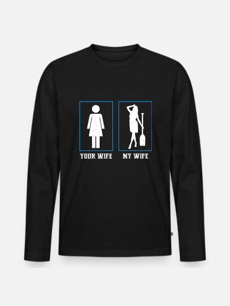 Drachenboot Trainer und Drachenboot - Männer Premium Bio Langarmshirt - Schwarz