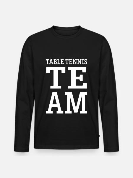 Table Tennis Team - Men's Premium Organic Long Sleeve Shirt - black