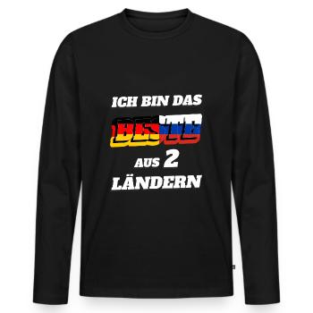 Russland Deutschland Russe Beste 2 Ländern rassia - Männer Premium Bio Langarmshirt - Schwarz - Vorne - Nico (187cm)