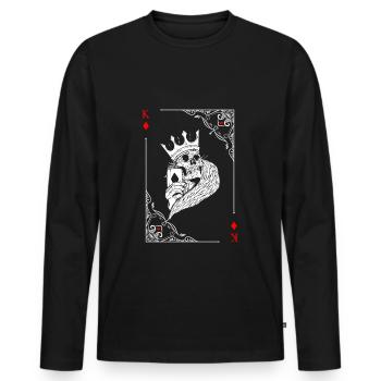 Card Symbols Playing Cards Diamond King Card Game - Men's Premium Organic Long Sleeve Shirt - black - Front - Nico (187cm)