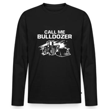 Démolition et rénovation de maisons - T-shirt manches longues Premium bio Homme - noir - Devant - Nico (187cm)