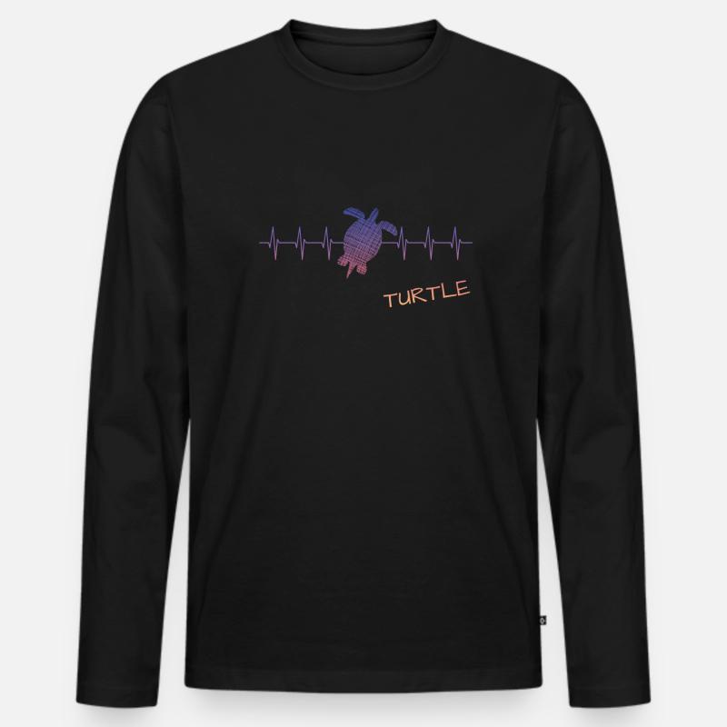 Turtle turtle - Männer Premium Bio Langarmshirt - Schwarz