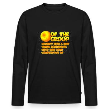 Mars Of The Group - Men's Premium Organic Long Sleeve Shirt - black - Front - Nico (187cm)