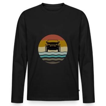 Off-road vehicle - Men's Premium Organic Long Sleeve Shirt - black - Front - Nico (187cm)