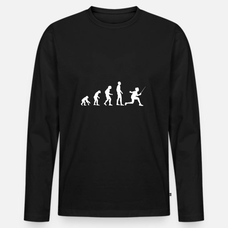 Fechter Evolution - Männer Premium Bio Langarmshirt - Schwarz