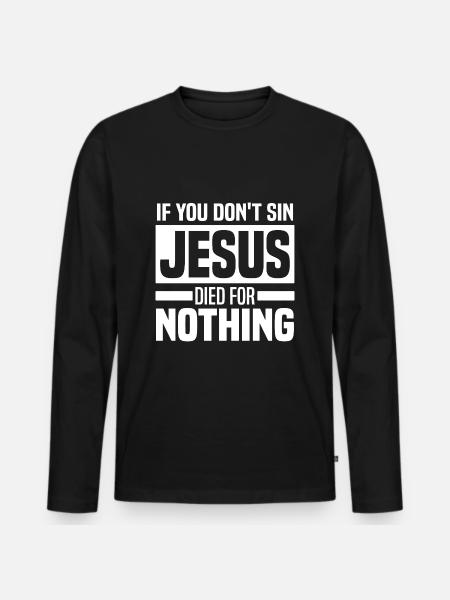Anti Religion - Men's Premium Organic Long Sleeve Shirt - black