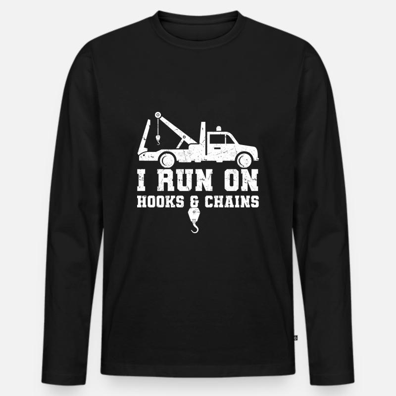 Abschleppwagen - Männer Premium Bio Langarmshirt - Schwarz
