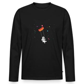 Hot Dog Lover Saucisse Fast Food Hot-dog nourriture - T-shirt manches longues Premium bio Homme - noir - Devant - Nico (187cm)