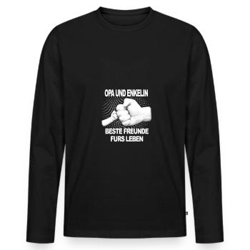 Geschenk Bestes Opa Enkel Grosseltern Grossvathe - Männer Premium Bio Langarmshirt - Schwarz - Vorne - Nico (187cm)