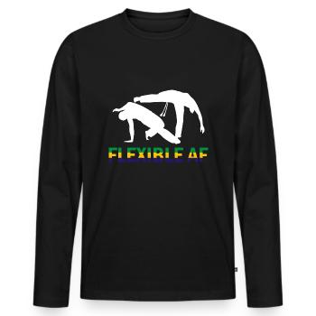 Arts martiaux brésiliens pour instruments de capoeira - T-shirt manches longues Premium bio Homme - noir - Devant - Nico (187cm)