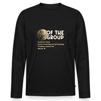 Moon Of The Group - Men's Premium Organic Long Sleeve Shirt - black - Front - Nico (187cm)