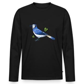 Blue Jay - Men's Premium Organic Long Sleeve Shirt - black - Front - Nico (187cm)