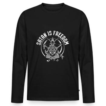 Satanism - Men's Premium Organic Long Sleeve Shirt - black - Front - Nico (187cm)