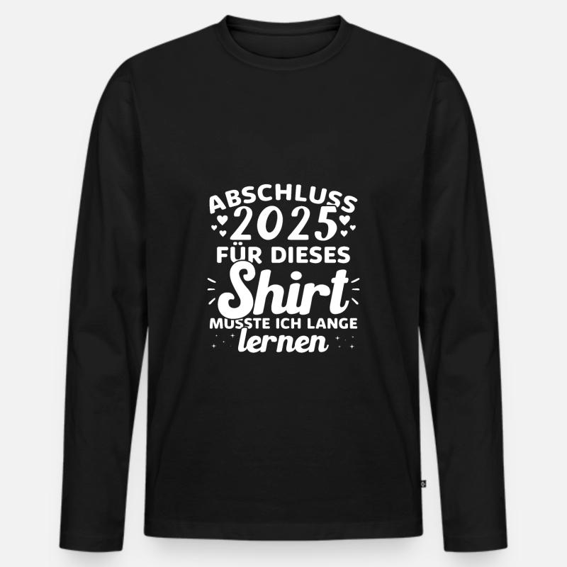 Abschluss 2025 Abschluss der Realschule - Männer Premium Bio Langarmshirt - Schwarz