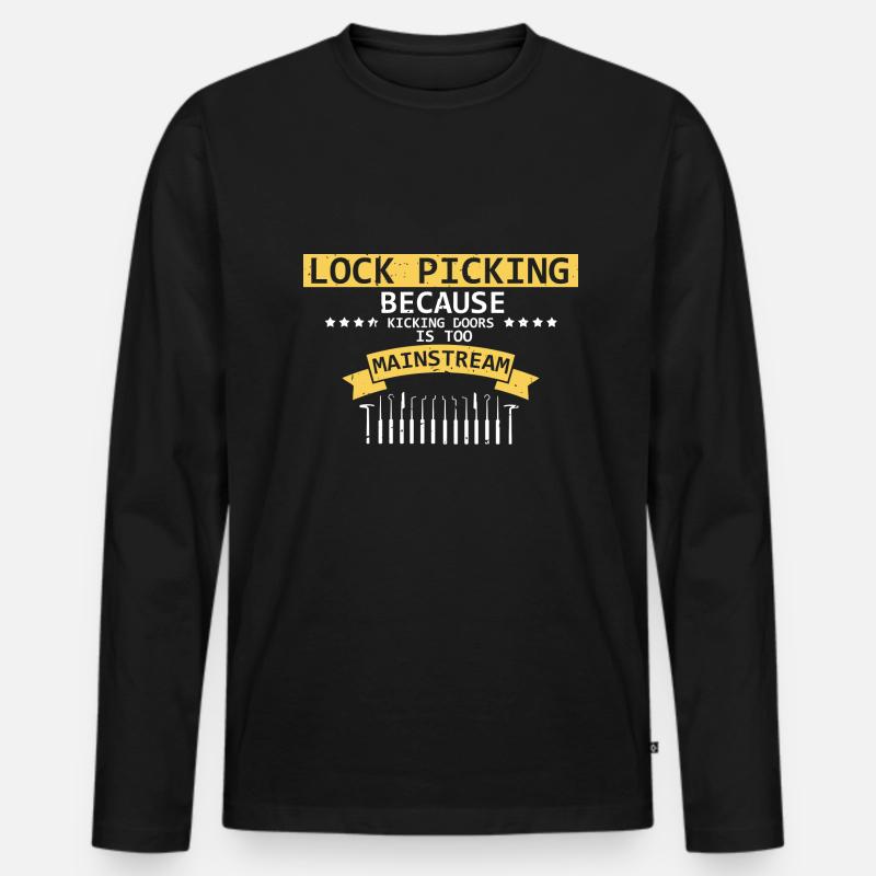 Lockpicking Doors Break Open Locking Technician Men's Premium Organic Long Sleeve Shirt