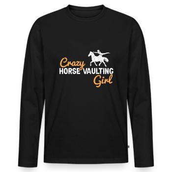 Conception de voûte et conception de chevaux de voûte - T-shirt manches longues Premium bio Homme - noir - Devant - Nico (187cm)