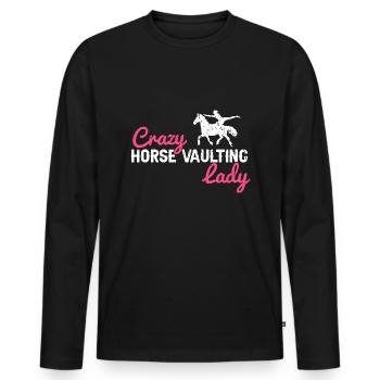 Conception de voûte et conception de chevaux de voûte - T-shirt manches longues Premium bio Homme - noir - Devant - Nico (187cm)