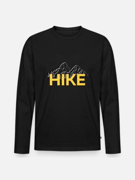 Hiking is a passion - Men's Premium Organic Long Sleeve Shirt - black