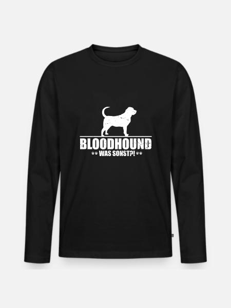Bloodhound - Männer Premium Bio Langarmshirt - Schwarz