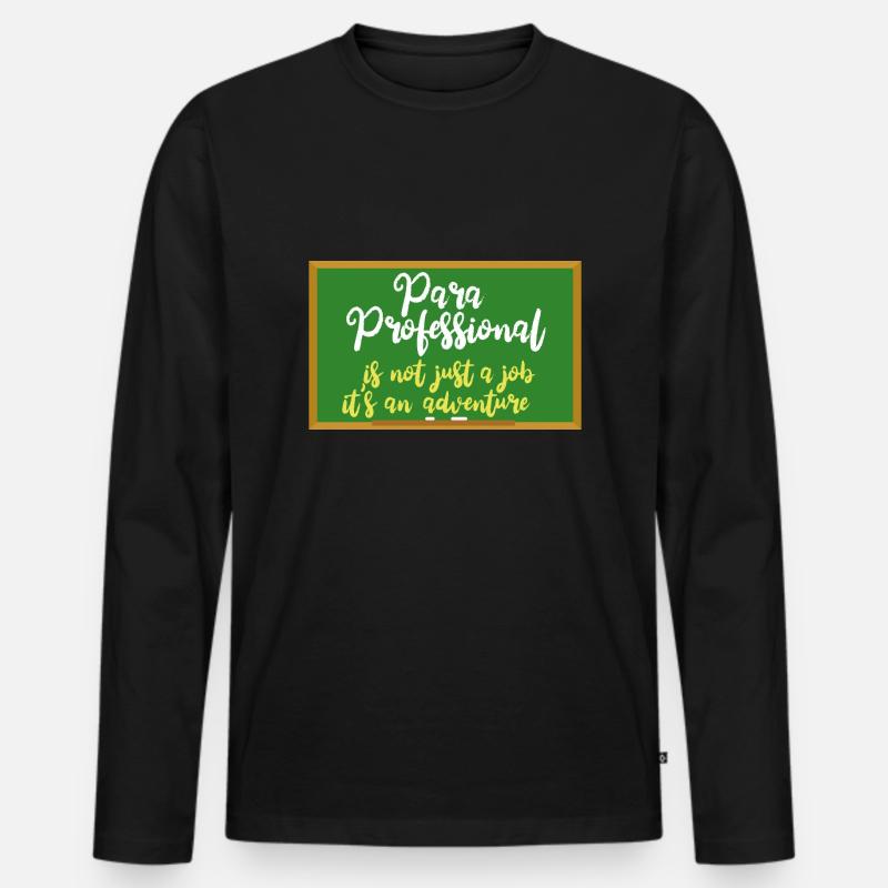 Paraprofessional - Männer Premium Bio Langarmshirt - Schwarz