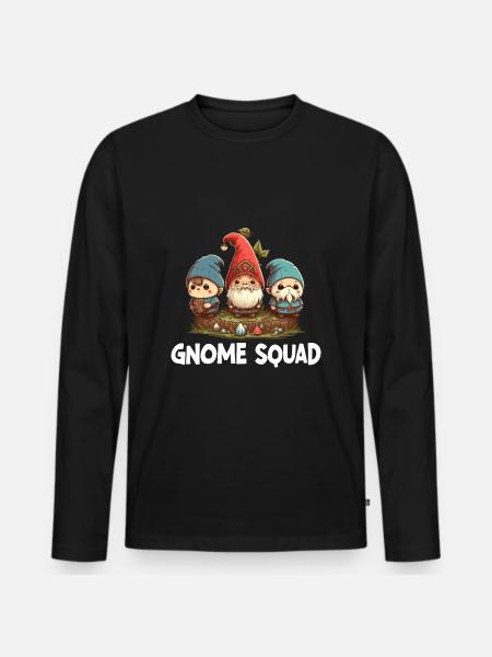 Gnome Squad - Men's Premium Organic Long Sleeve Shirt - black