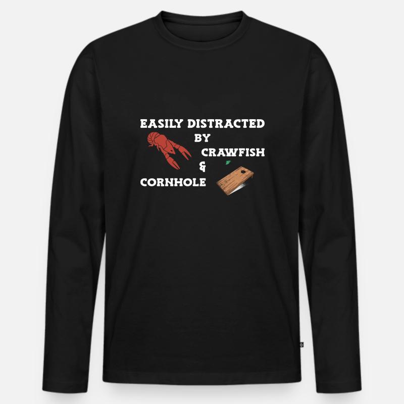 Langusten Languste - Männer Premium Bio Langarmshirt - Schwarz
