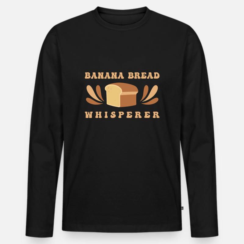 Brot backen Brotbäcker Backen Sauerteig - Männer Premium Bio Langarmshirt - Schwarz
