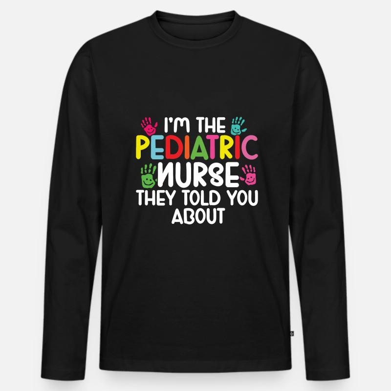 Kinderkrankenschwester - Männer Premium Bio Langarmshirt - Schwarz