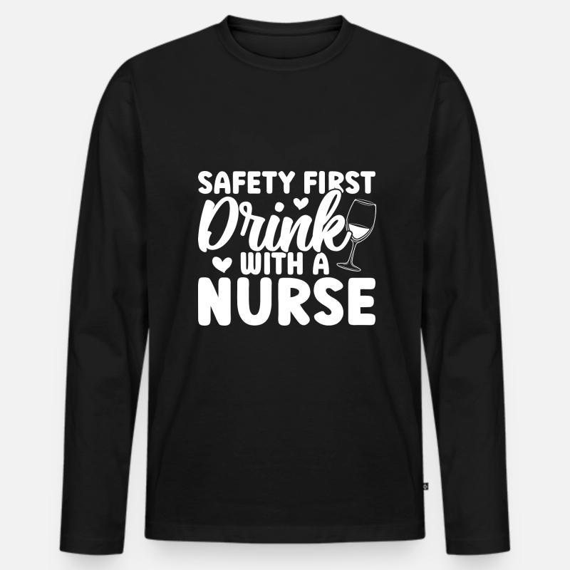 Kinderkrankenschwester - Männer Premium Bio Langarmshirt - Schwarz
