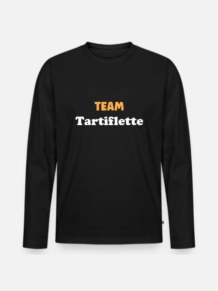 Team tartiflette - T-shirt manches longues Premium bio Homme - noir