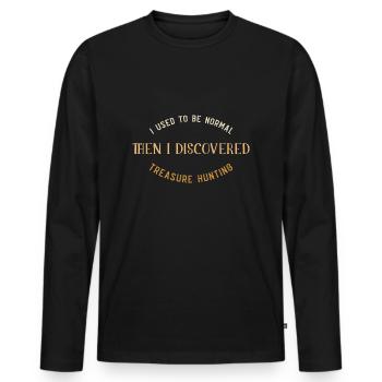 Treasure Hunter Treasure Hunt Metal Detector - Men's Premium Organic Long Sleeve Shirt - black - Front - Nico (187cm)