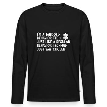 Behavioral Therapist Therapist - Men's Premium Organic Long Sleeve Shirt - black - Front - Nico (187cm)