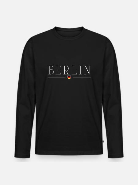 Berlin: Trendy, vibrant, unique - Men's Premium Organic Long Sleeve Shirt - black