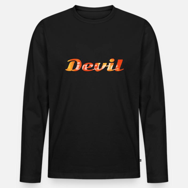 DEVIL INXIDE - Men's Premium Organic Long Sleeve Shirt - black