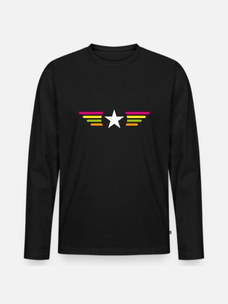 I'm a star with wings - Men's Premium Organic Long Sleeve Shirt - black