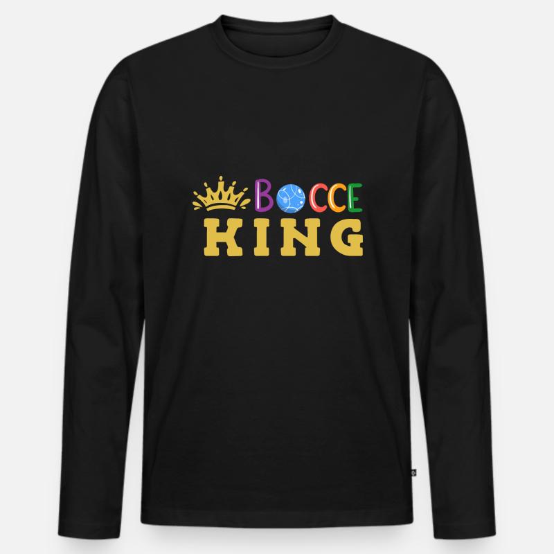 Boccia Boule Petanque - Männer Premium Bio Langarmshirt - Schwarz