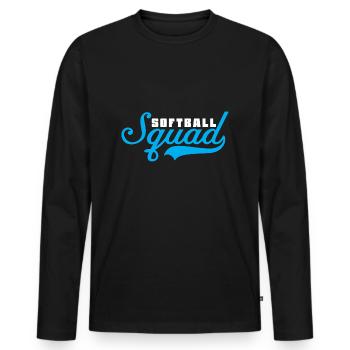 Softball - Men's Premium Organic Long Sleeve Shirt - black - Front - Nico (187cm)