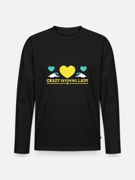 Parachute Skydiving Parachutists - Men's Premium Organic Long Sleeve Shirt - black