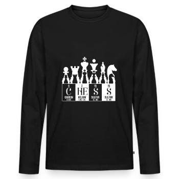 Elements of the periodic chess table - Men's Premium Organic Long Sleeve Shirt - black - Front - Nico (187cm)