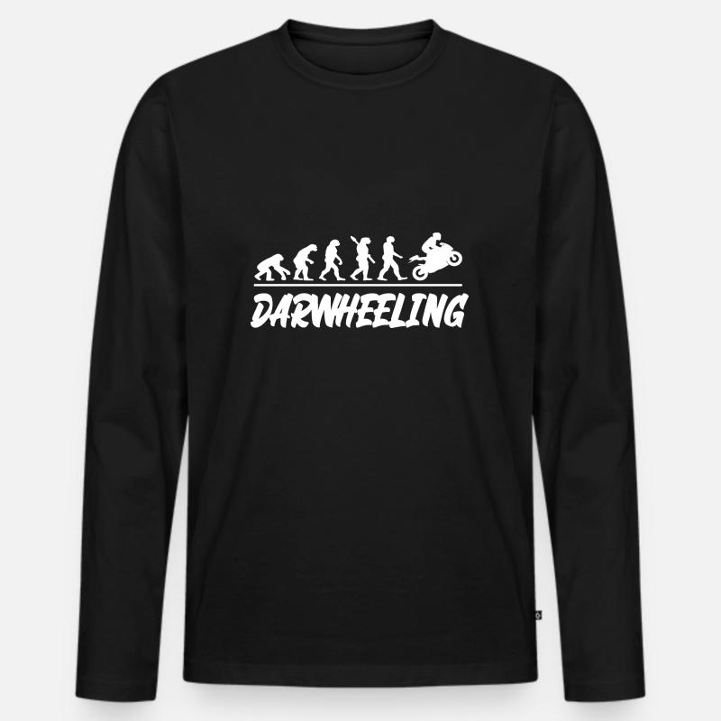 Darwheeling (Schwenken) - Männer Premium Bio Langarmshirt - Schwarz