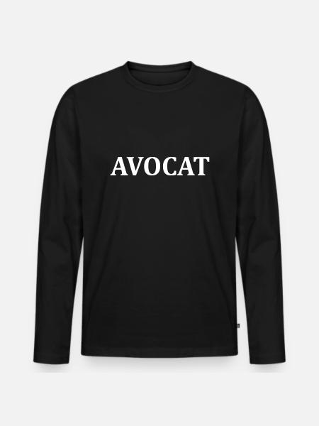 avocat - T-shirt manches longues Premium bio Homme - noir