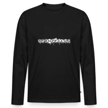 #STAMPFZEUG - Männer Premium Bio Langarmshirt - Schwarz - Vorne - Nico (187cm)