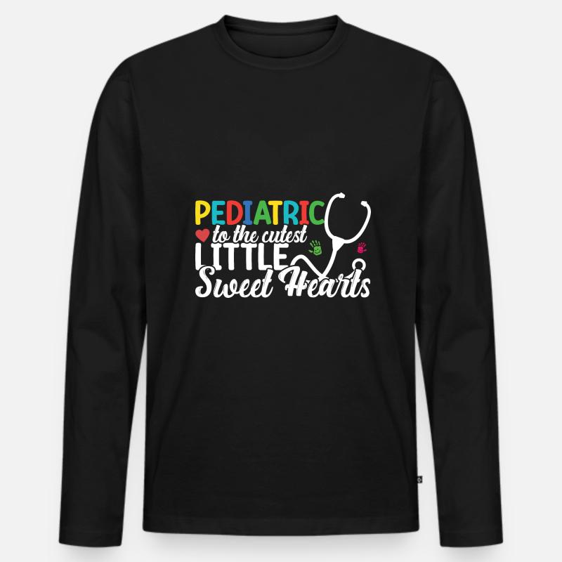 Kinderkrankenschwester - Männer Premium Bio Langarmshirt - Schwarz