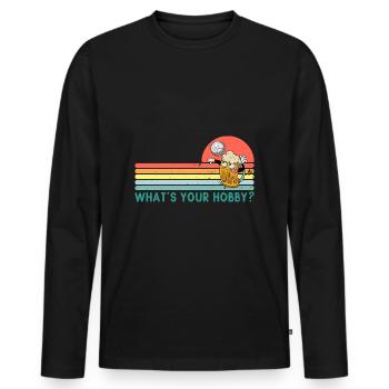 Volleyball Beer Beer Drinker Volleyball Coach - Men's Premium Organic Long Sleeve Shirt - black - Front - Nico (187cm)