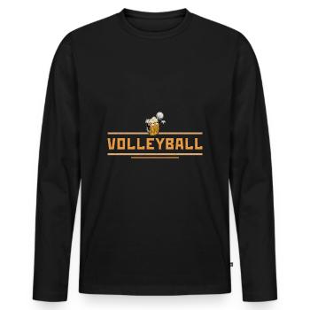 Volleyball Bier Biertrinker Volleyballtrainer - Männer Premium Bio Langarmshirt - Schwarz - Vorne - Nico (187cm)
